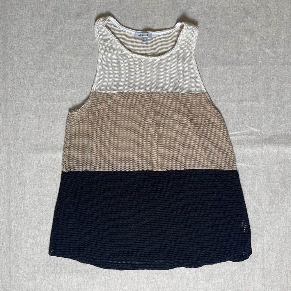 White Birch | Mesh Colorblock Tank Top | Small